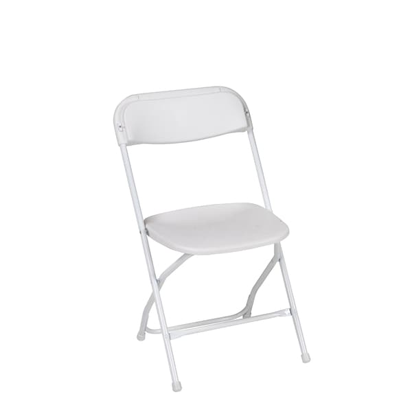 Zown Folding Chair, Stacking, Resin, White, Banquet, PK8 60540WHT8E - main